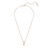 Hyperbola pendant, Mixed cuts, Twist, White, Rose gold-tone plated